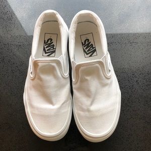 Vans white slip ons US Men’s 4.0/ US Women’s 5.5
